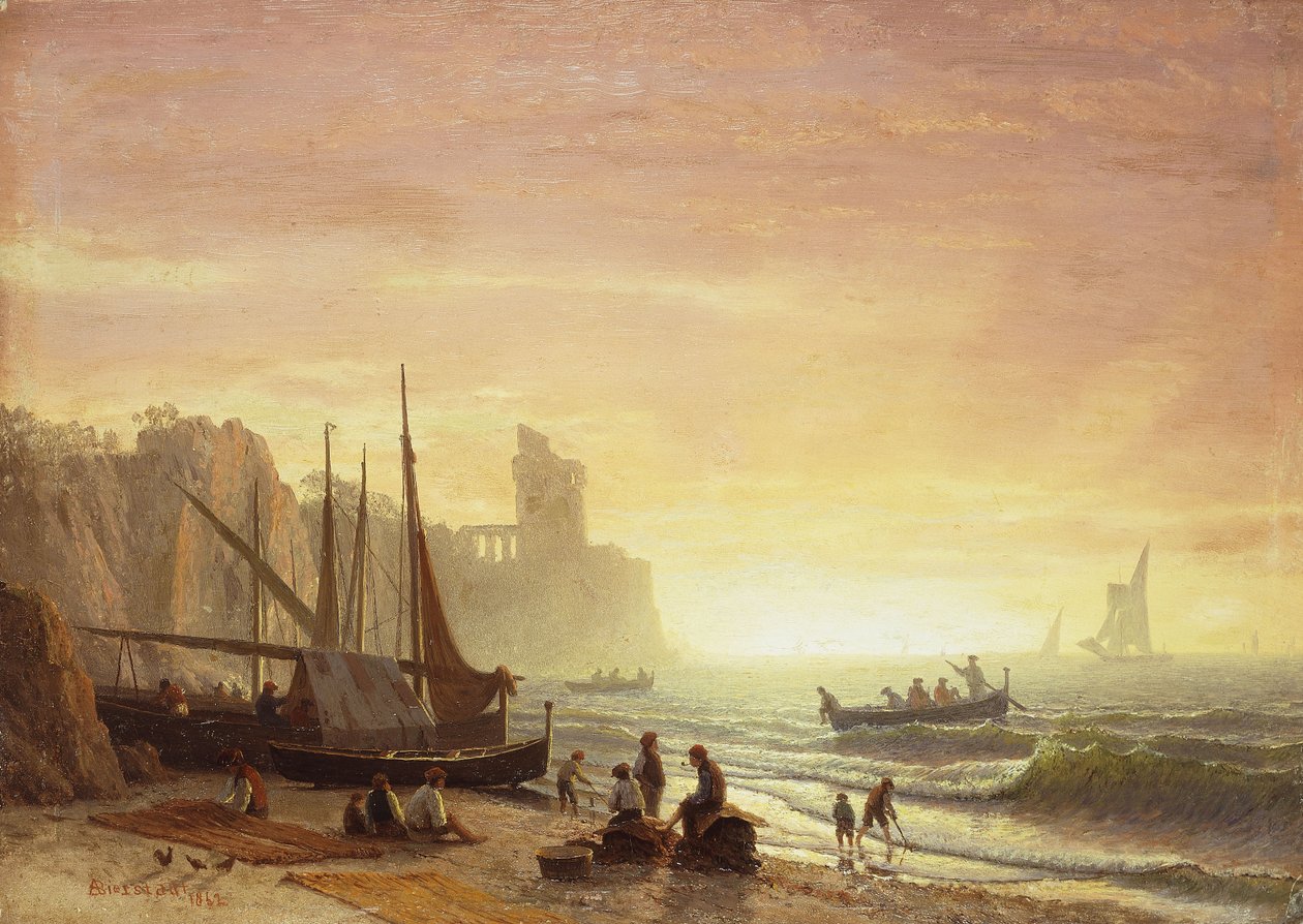 Fiskerflåden, 1862 af Albert Bierstadt