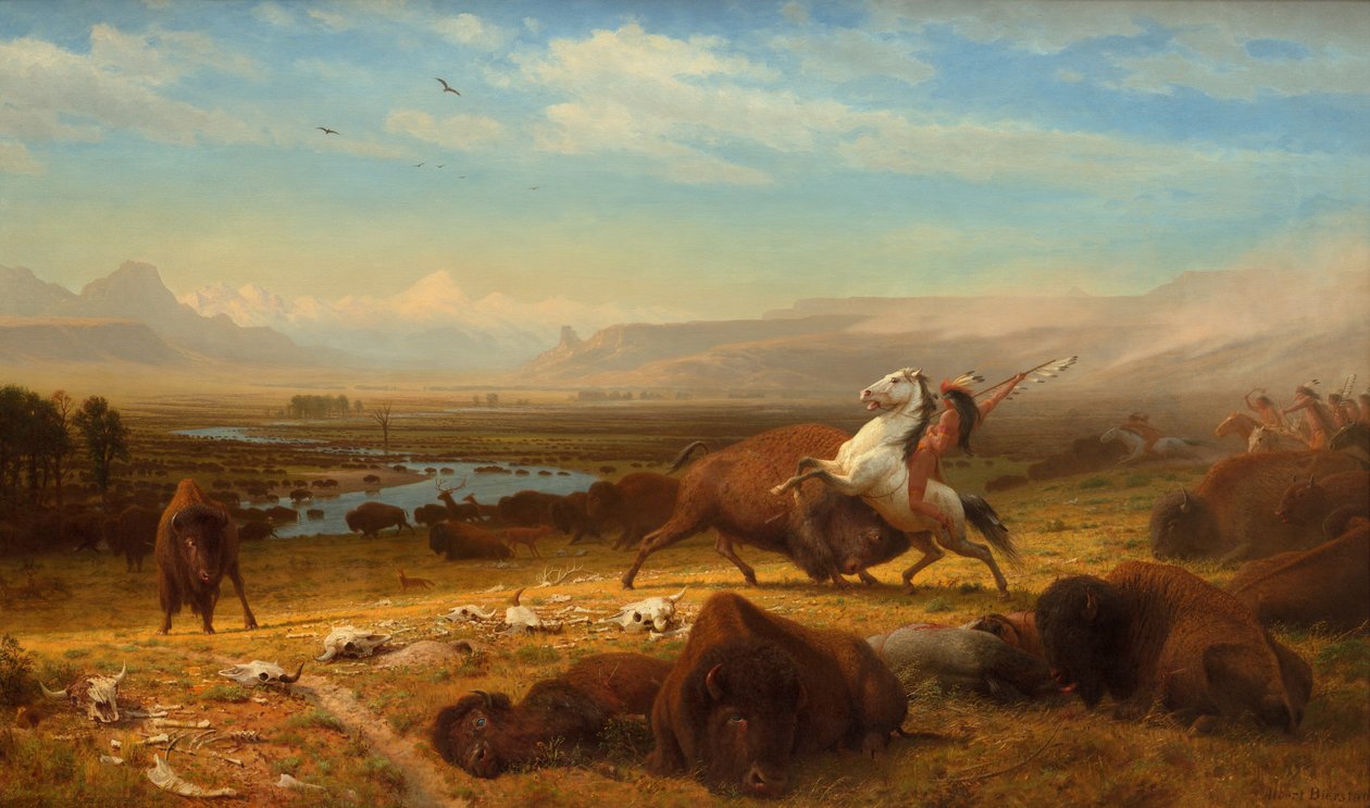 The Last of the Buffalo, 1888. af Albert Bierstadt