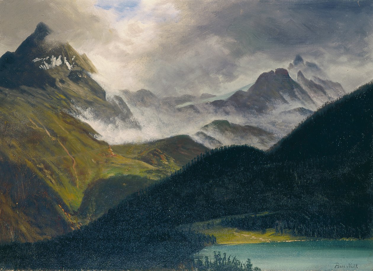 Uden titel (olie på lærred) af Albert Bierstadt