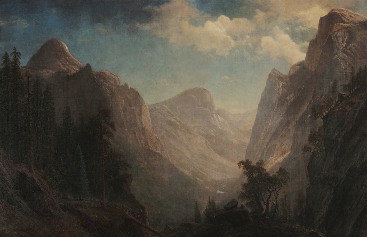 Udsigt i Yosemite-dalen af Albert Bierstadt