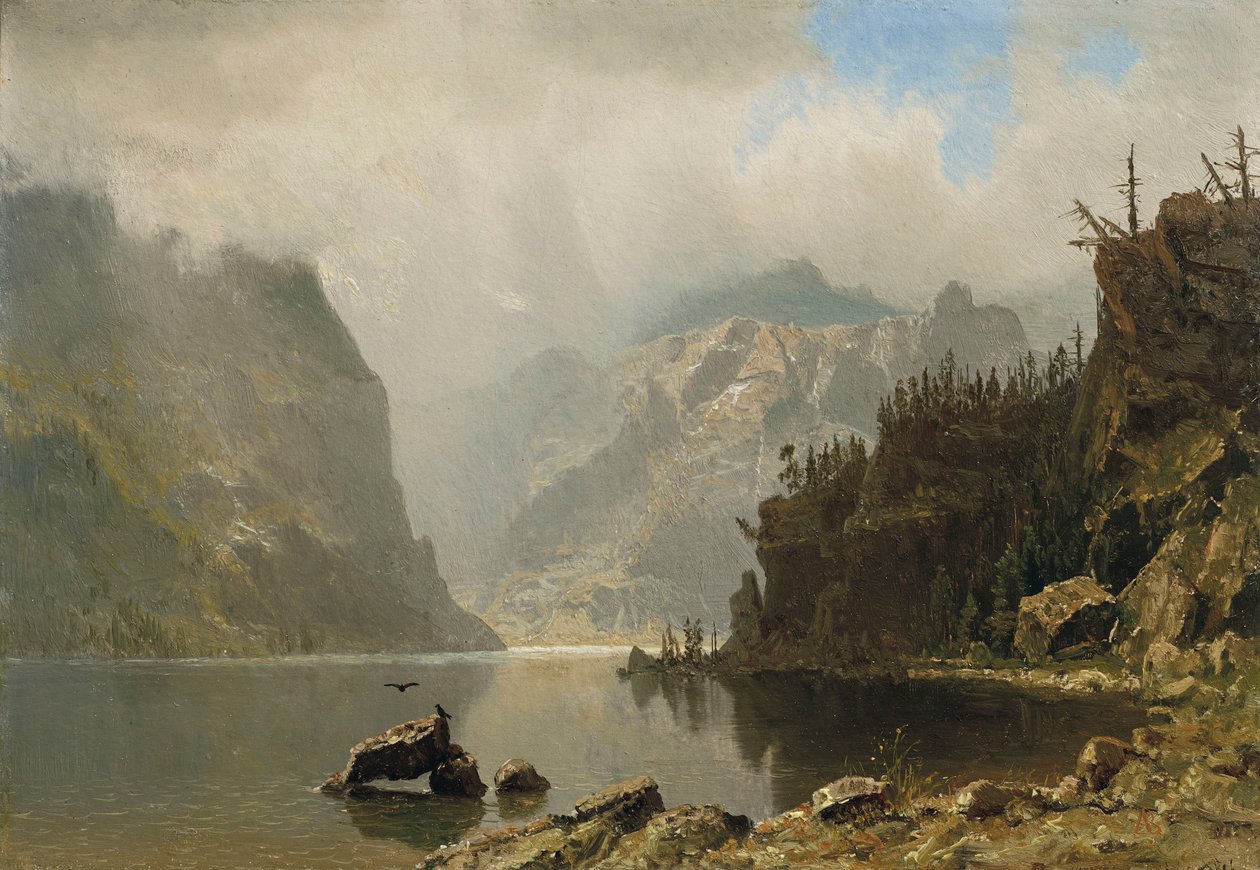 Vestligt landskab af Albert Bierstadt