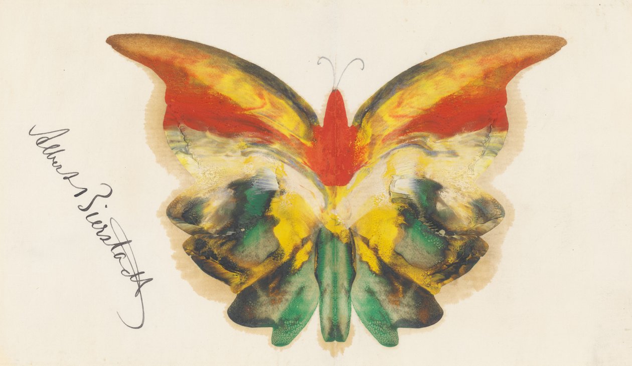 Gelber Schmetterling af Albert Bierstadt