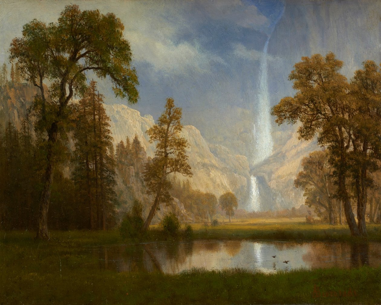Yosemite vandfald af Albert Bierstadt