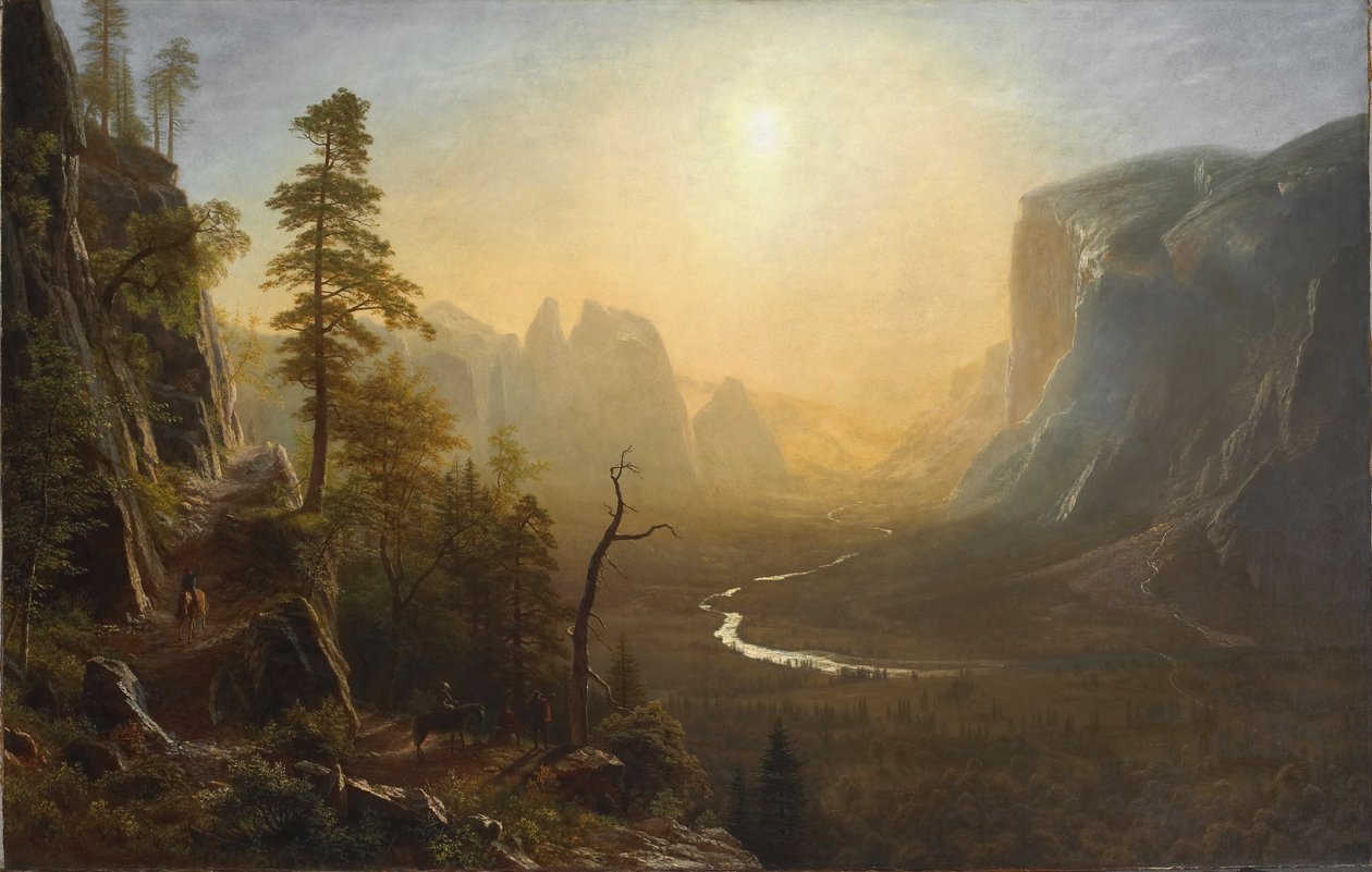 Yosemite Valley, Glacier Point Trail, ca. 1873 af Albert Bierstadt