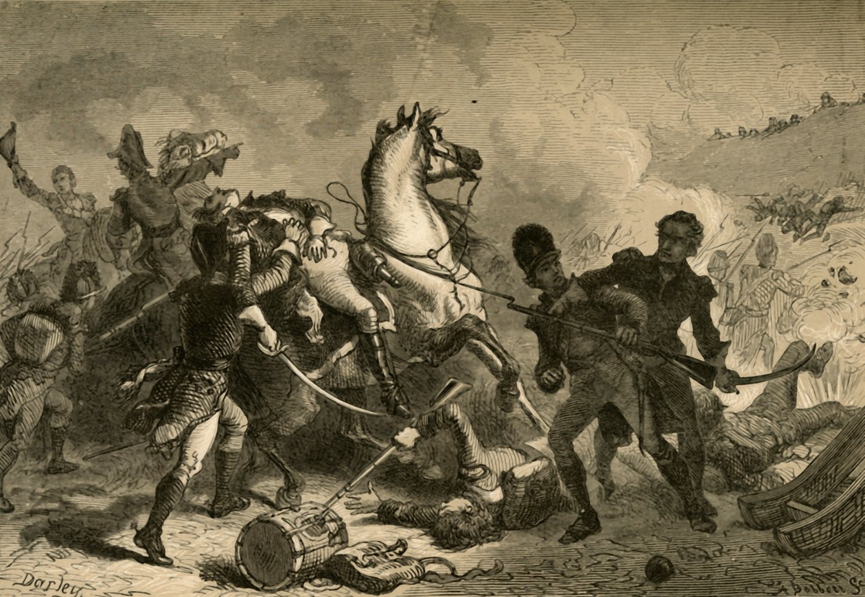 Slaget ved New Orleans - General Pakenhams død, 1878. af Albert Bobbett