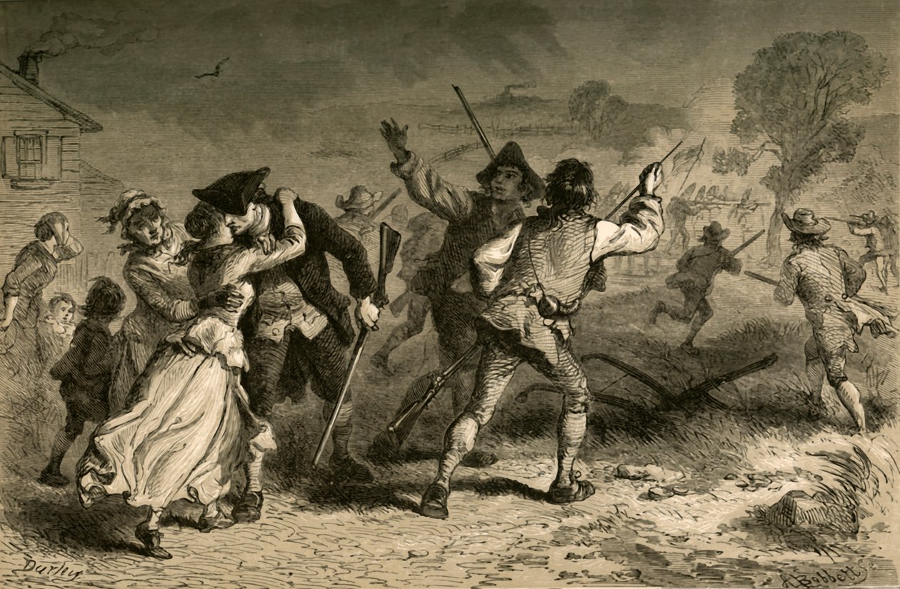 Concord - Det første slag for frihed, 1877. af Albert Bobbett