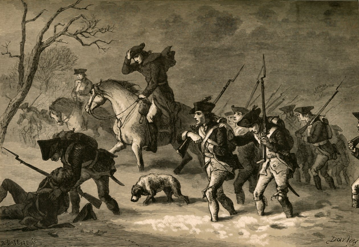 The March of the Valley Forge, 1877. af Albert Bobbett
