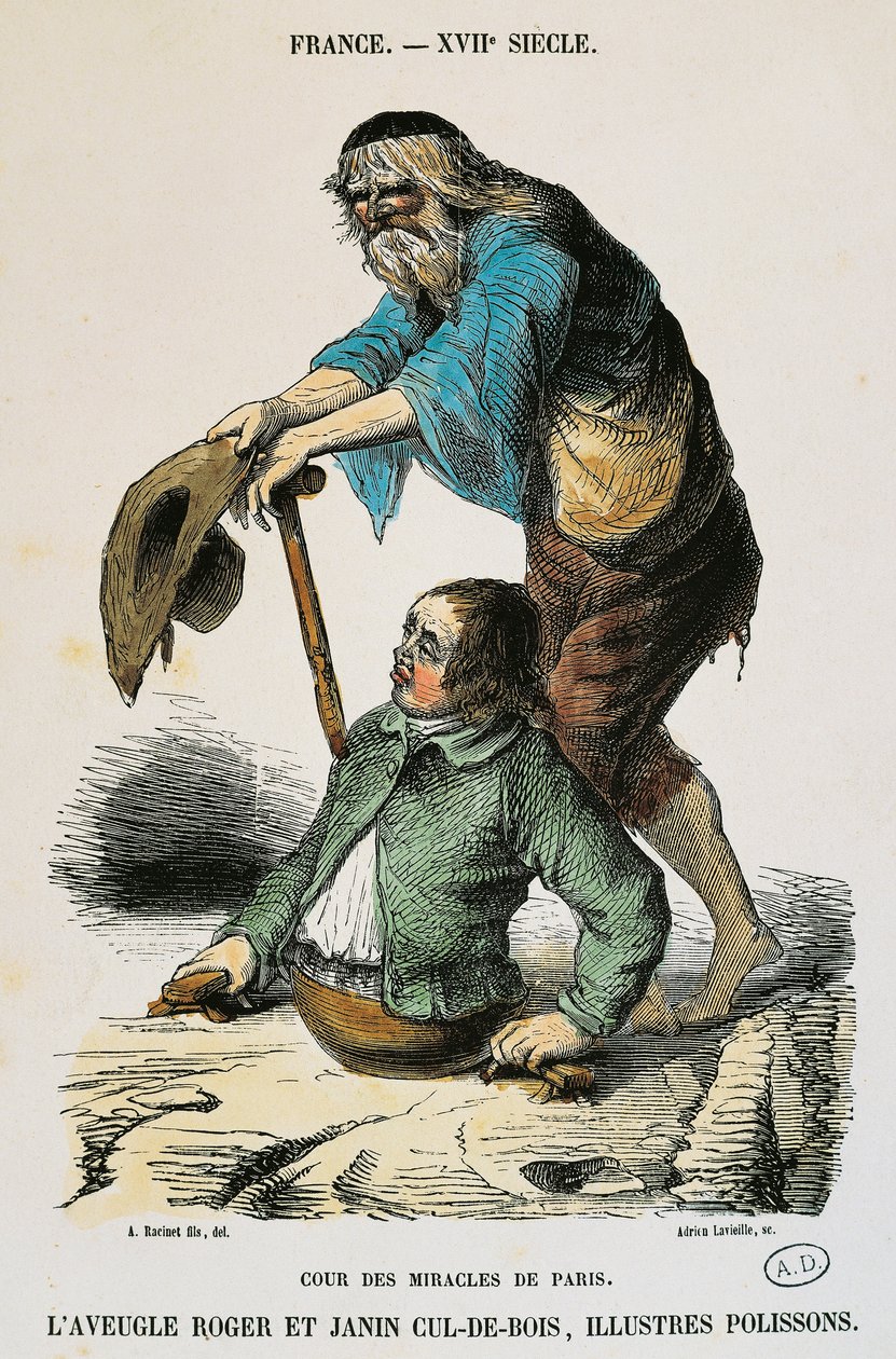 Mirakelretten i Paris, gravering af Auguste Racinet (1825-1893), Frankrig af Albert Charles August Racinet