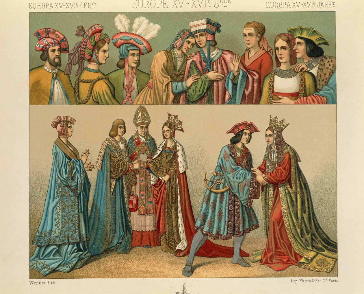 "Le Costume Historique" (The Complete Costume History) af Auguste Racinet, IV bind af Albert Charles August Racinet