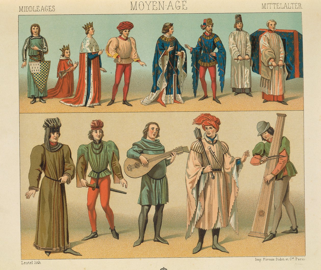 "Le Costume Historique" (The Complete Costume History) af Auguste Racinet, IV bind af Albert Charles August Racinet