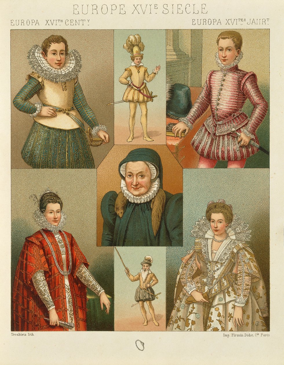 "Le Costume Historique" (The Complete Costume History) af Auguste Racinet, bind IV af Albert Charles August Racinet