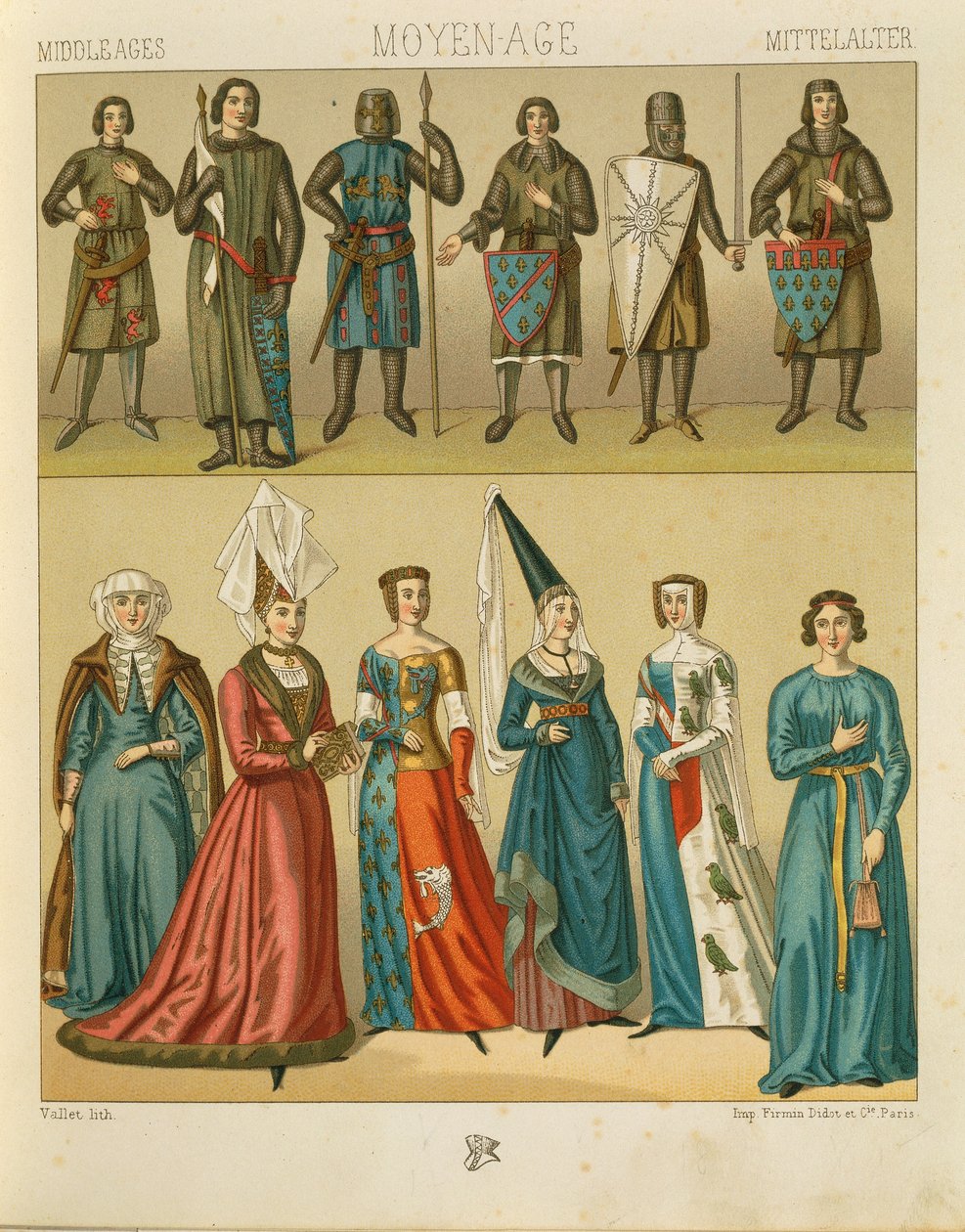 "Le Costume Historique" (The Complete Costume History) af Auguste Racinet, bind IV af Albert Charles August Racinet