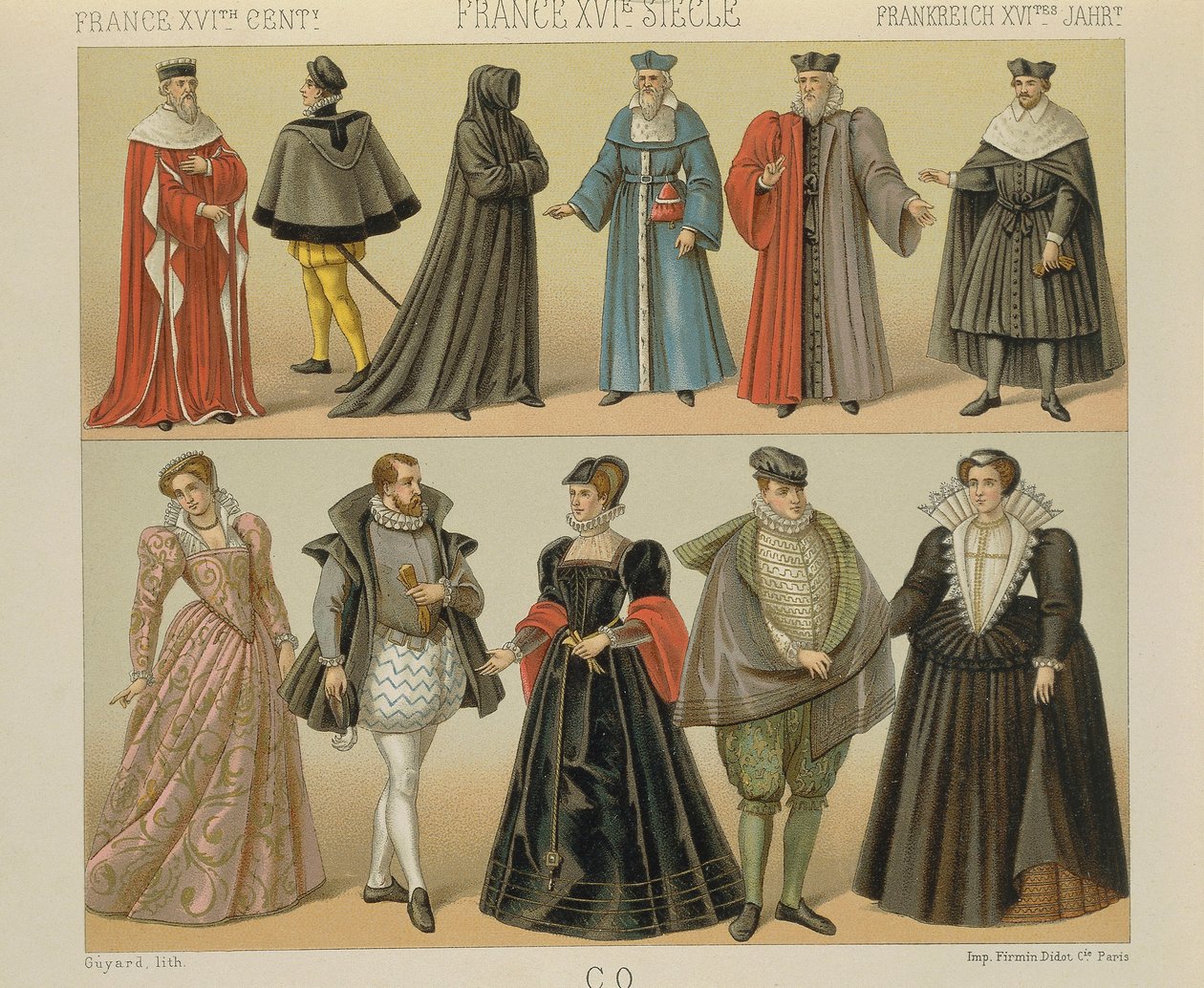 "Le Costume Historique" (The Complete Costume History) af Auguste Racinet, bind IV af Albert Charles August Racinet