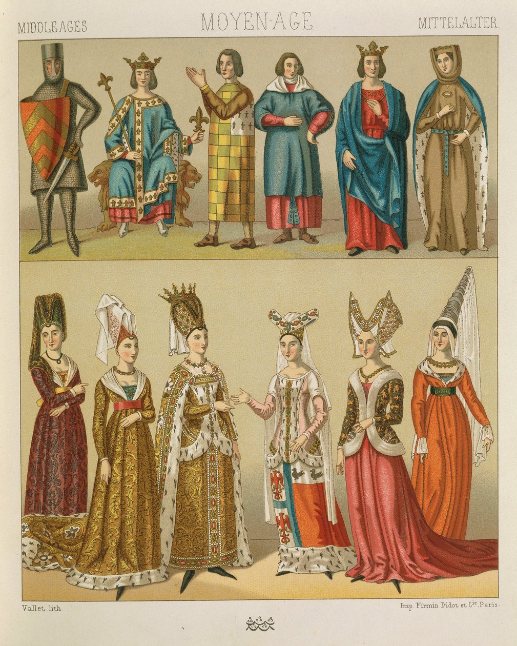 "Le Costume Historique" (The Complete Costume History) af Auguste Racinet, bind IV af Albert Charles August Racinet