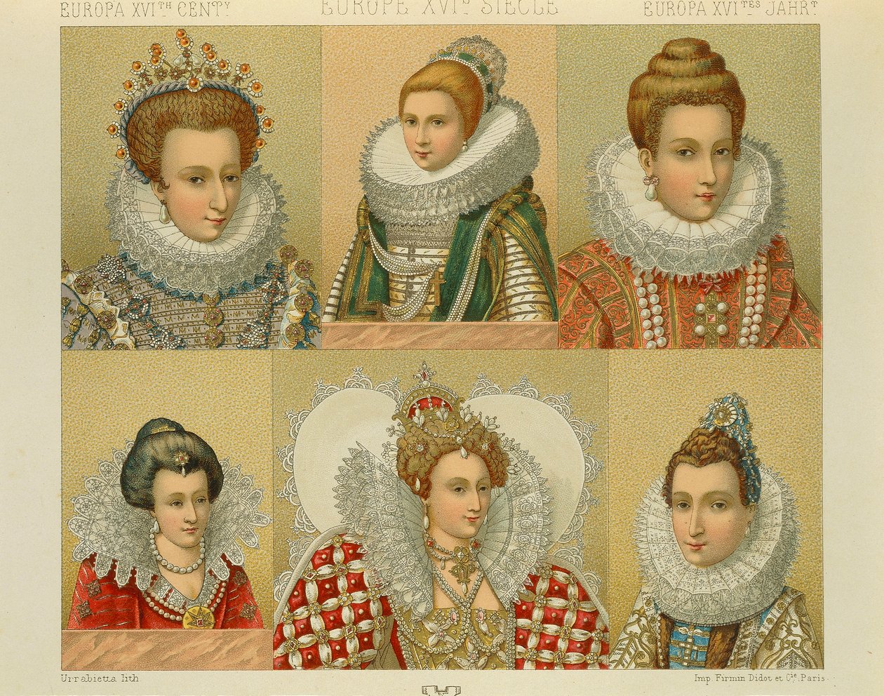 "Le Costume Historique" (The Complete Costume History) af Auguste Racinet, bind IV af Albert Charles August Racinet