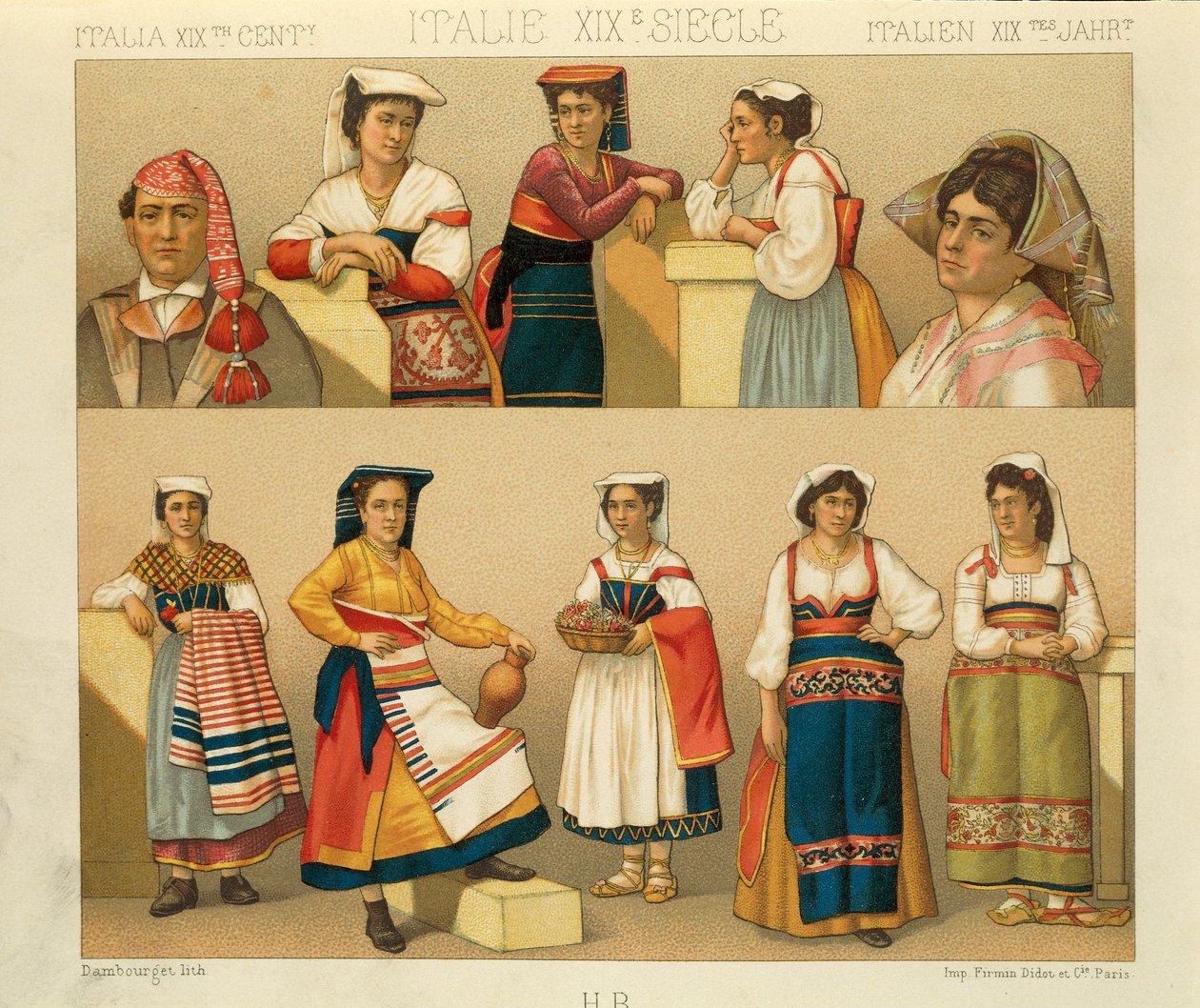 "Le Costume Historique" (The Complete Costume History) af Auguste Racinet, bind V af Albert Charles August Racinet