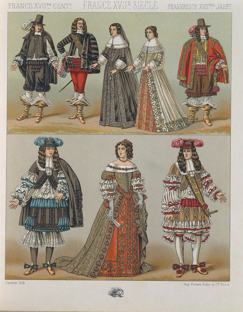 "Le Costume Historique" (The Complete Costume History) af Auguste Racinet, bind V af Albert Charles August Racinet