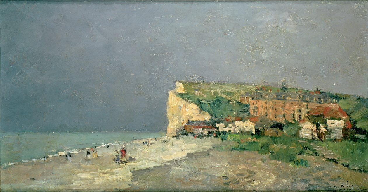 Puys-sous-Dieppe Beach, Stormy Sky, ca. 1880 af Albert Charles Lebourg