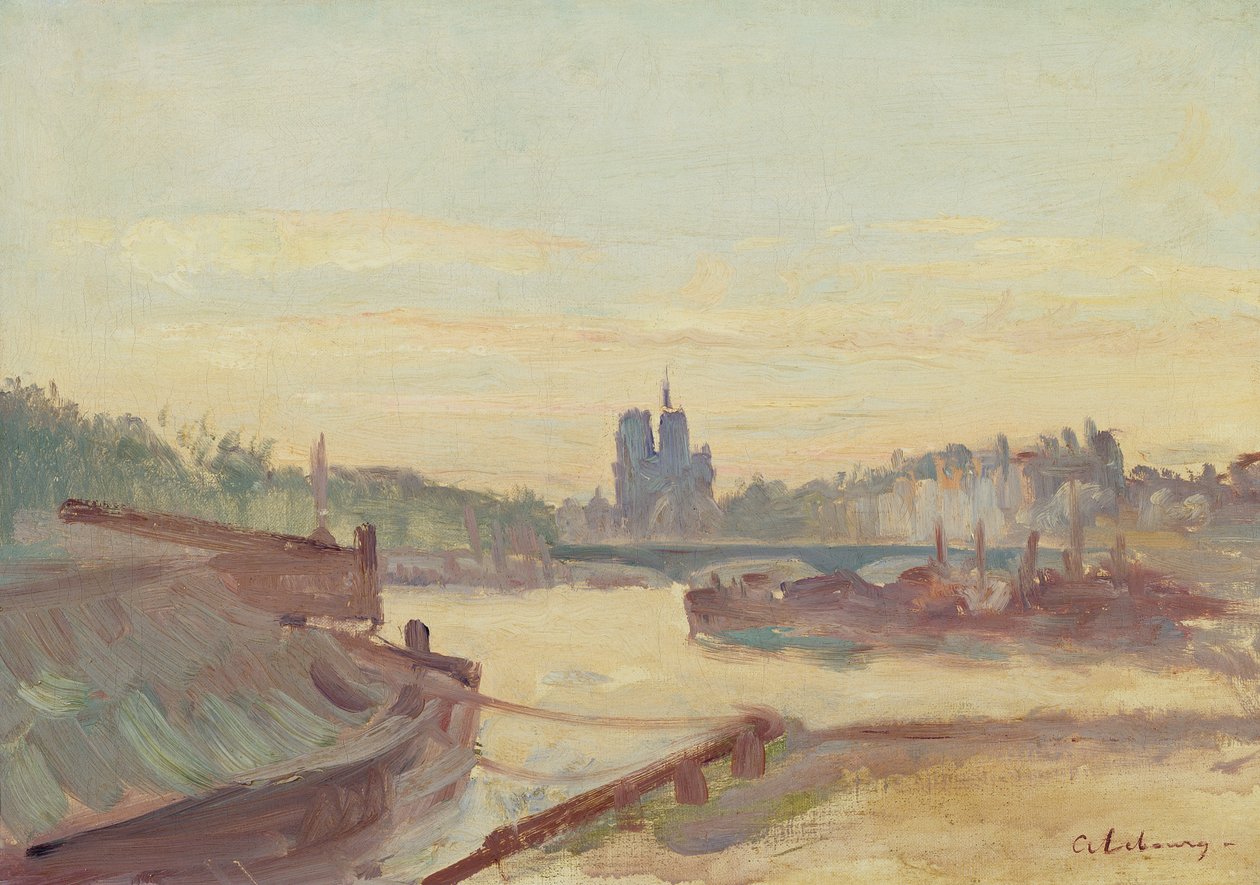 Notre Dame de Paris (olie på lærred) af Albert Charles Lebourg