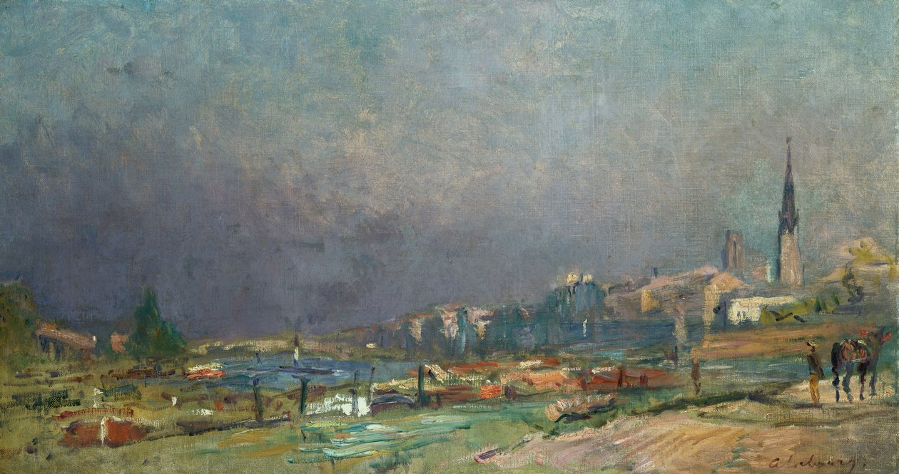 På bredden af floden af Albert Charles Lebourg