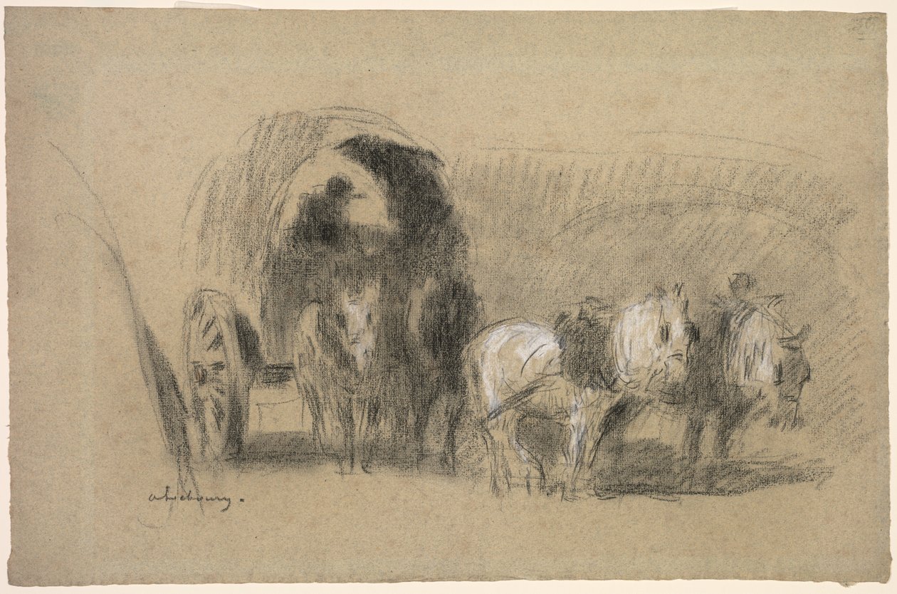 En Millers Carriage Flour Trolley, ca. 1895. af Albert Charles Lebourg