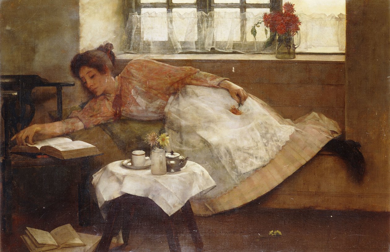 En Teatime Rest, 1892 af Albert Chevallier Tayler