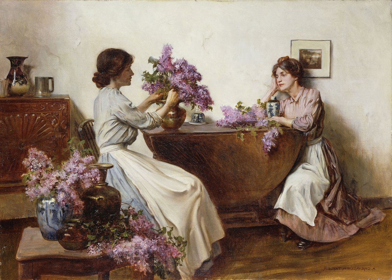 Arrangering af lilla, 1906 af Albert Chevallier Tayler