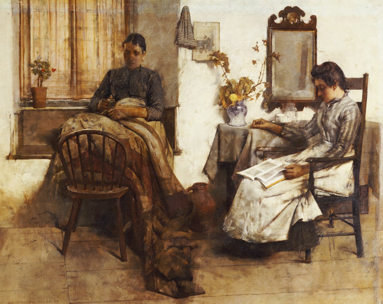 Stille øjeblikke, 1889 af Albert Chevallier Tayler