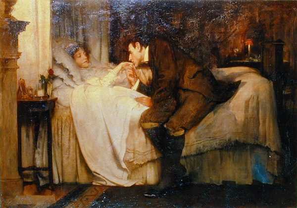 Fjeder (olie på lærred) af Albert Chevallier Tayler