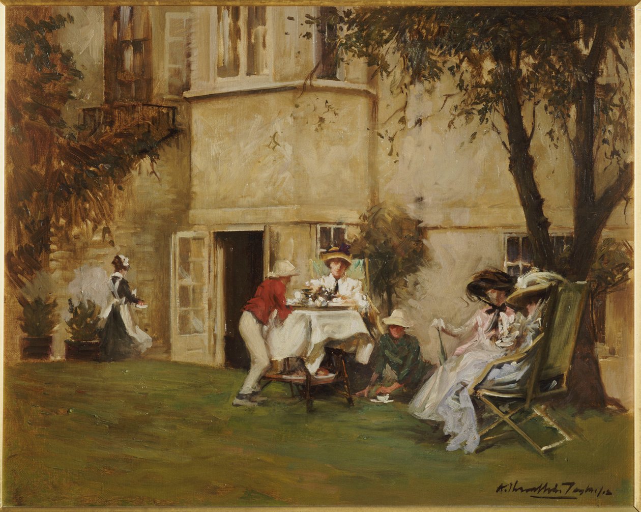 Te i haven af Albert Chevallier Tayler