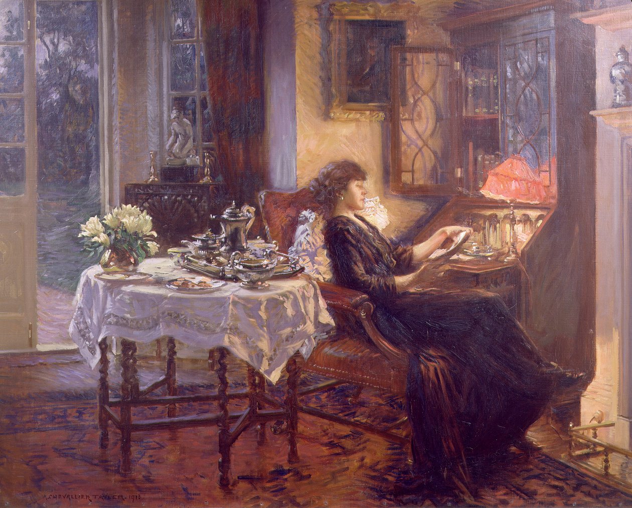 Den stille time, 1913 af Albert Chevallier Tayler