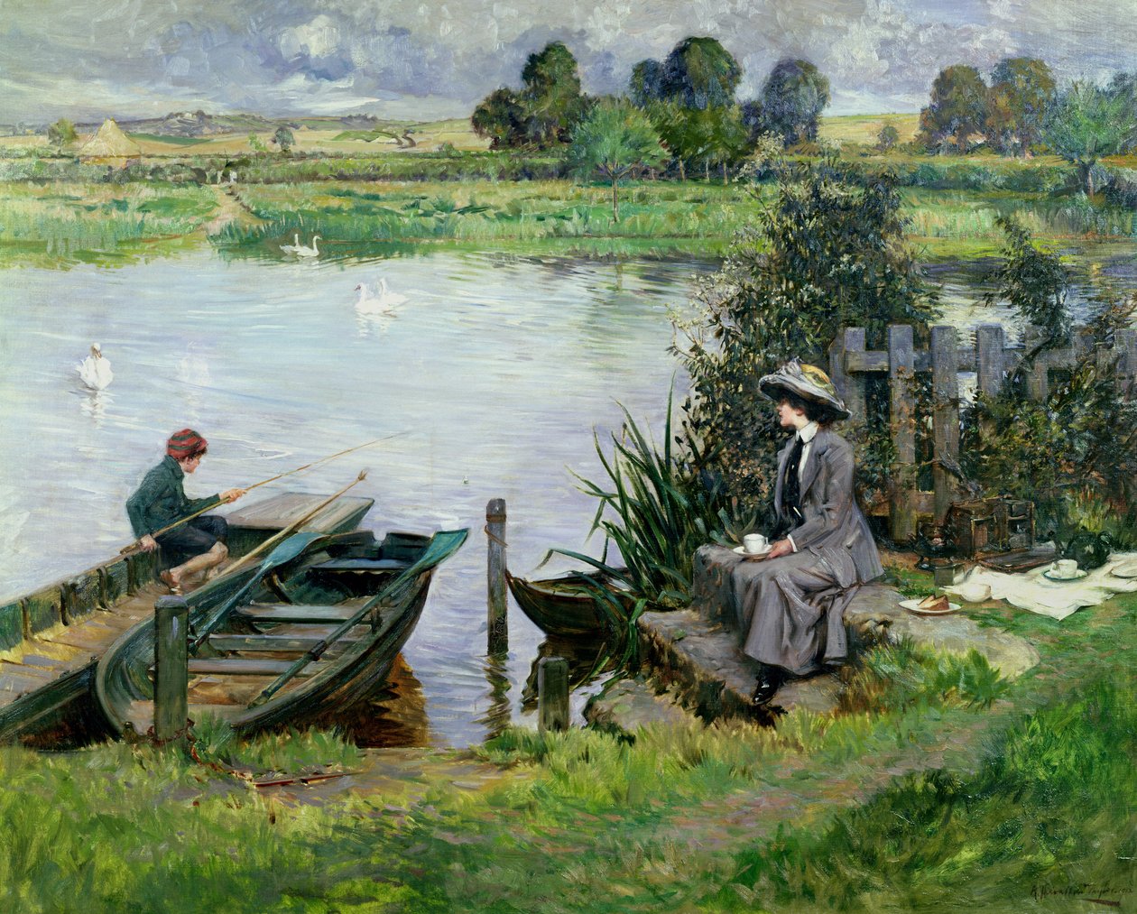 Themsen ved Benson, 1912 af Albert Chevallier Tayler