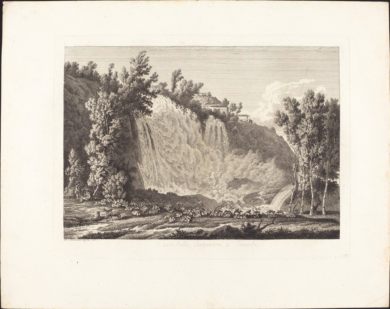 Cascatella Superiore i Tivoli af Albert Christoph Dies