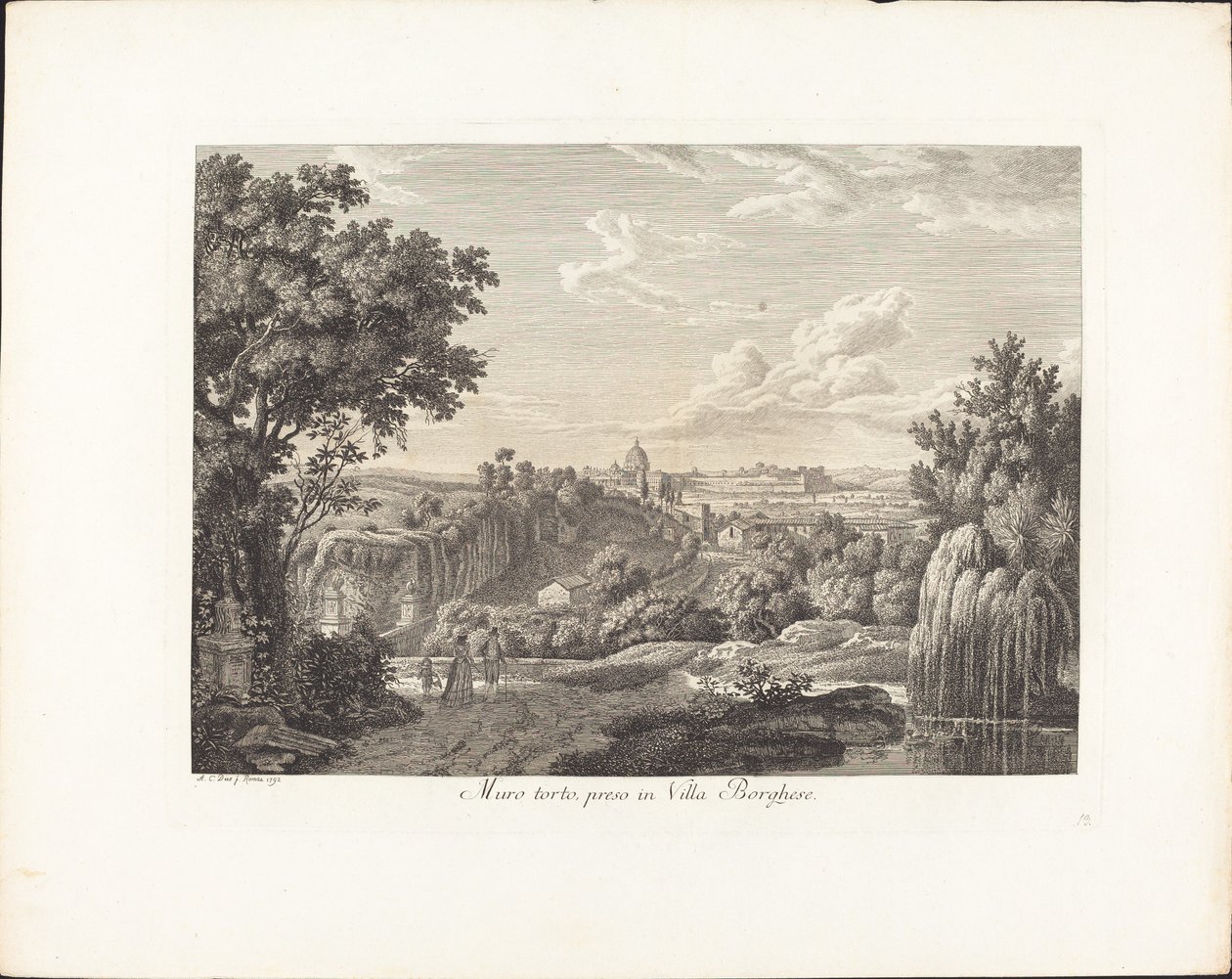 Forkert mur, taget i Villa Borghese af Albert Christoph Dies