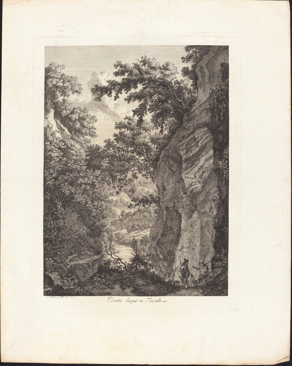 Ponte Lupo i Tivoli af Albert Christoph Dies
