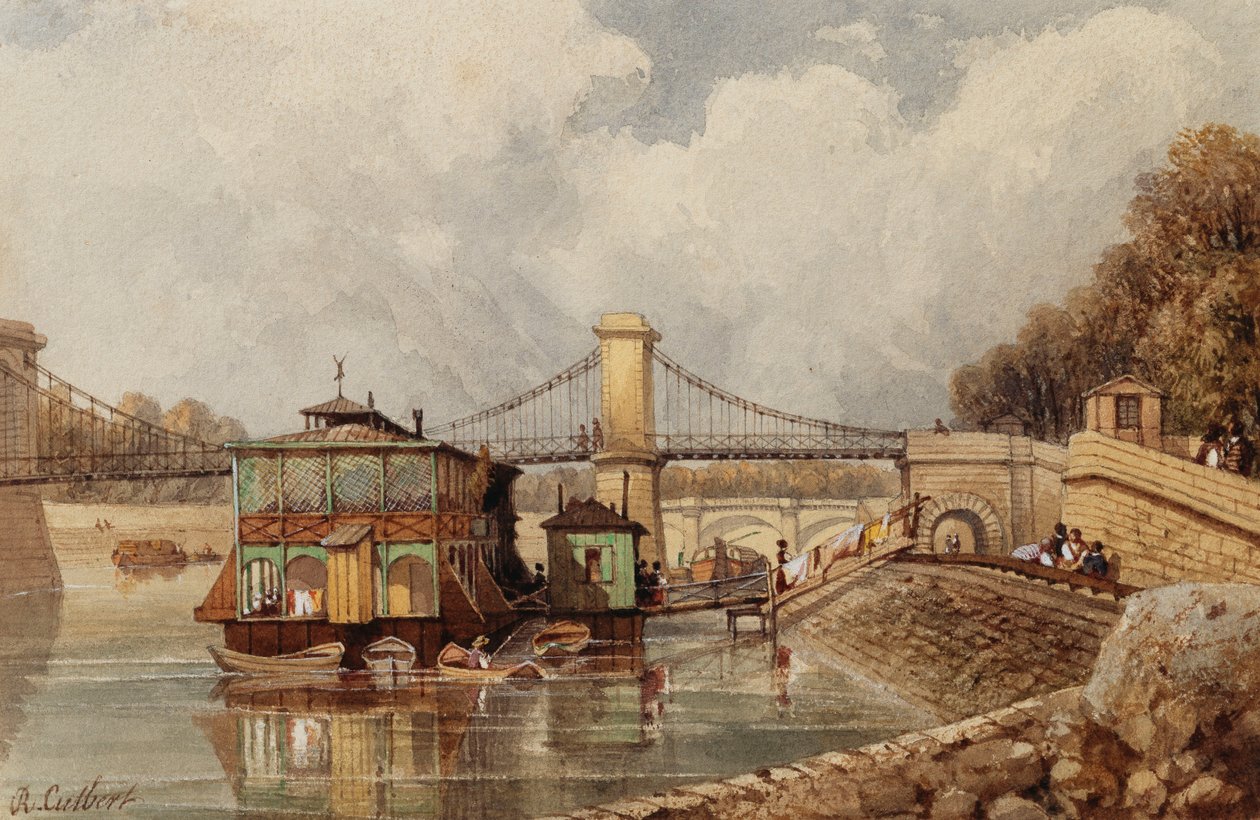 Ved Bateau-Lavoir nær den gamle Pont des Invalides af Albert Cutbert
