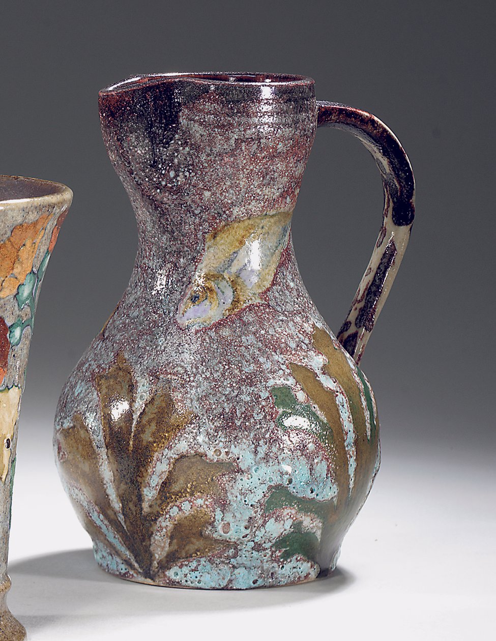 Vandkande, fremstillet af Sevres, ca.1900 (emaljeret stentøj) af Albert Dammouse