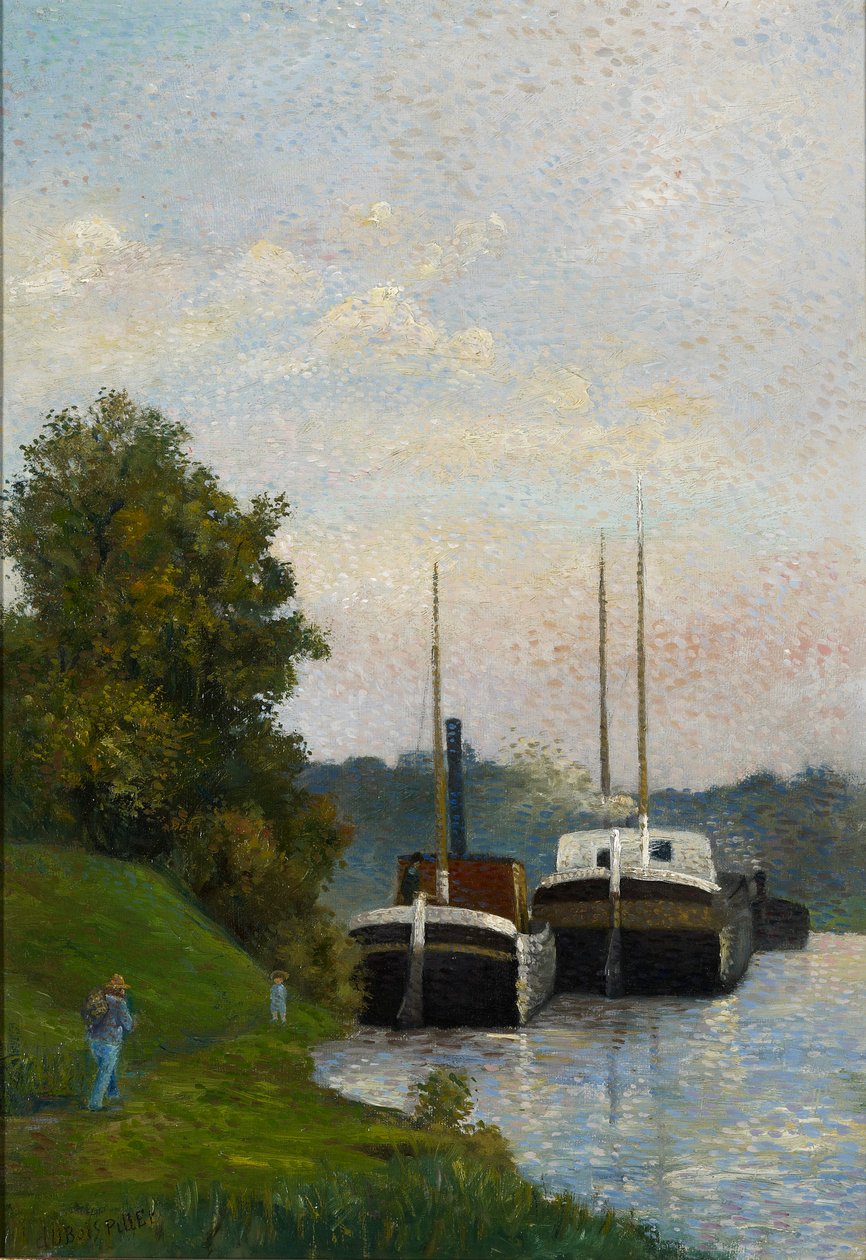 Pramme på Seinen af Albert Dubois Pillet