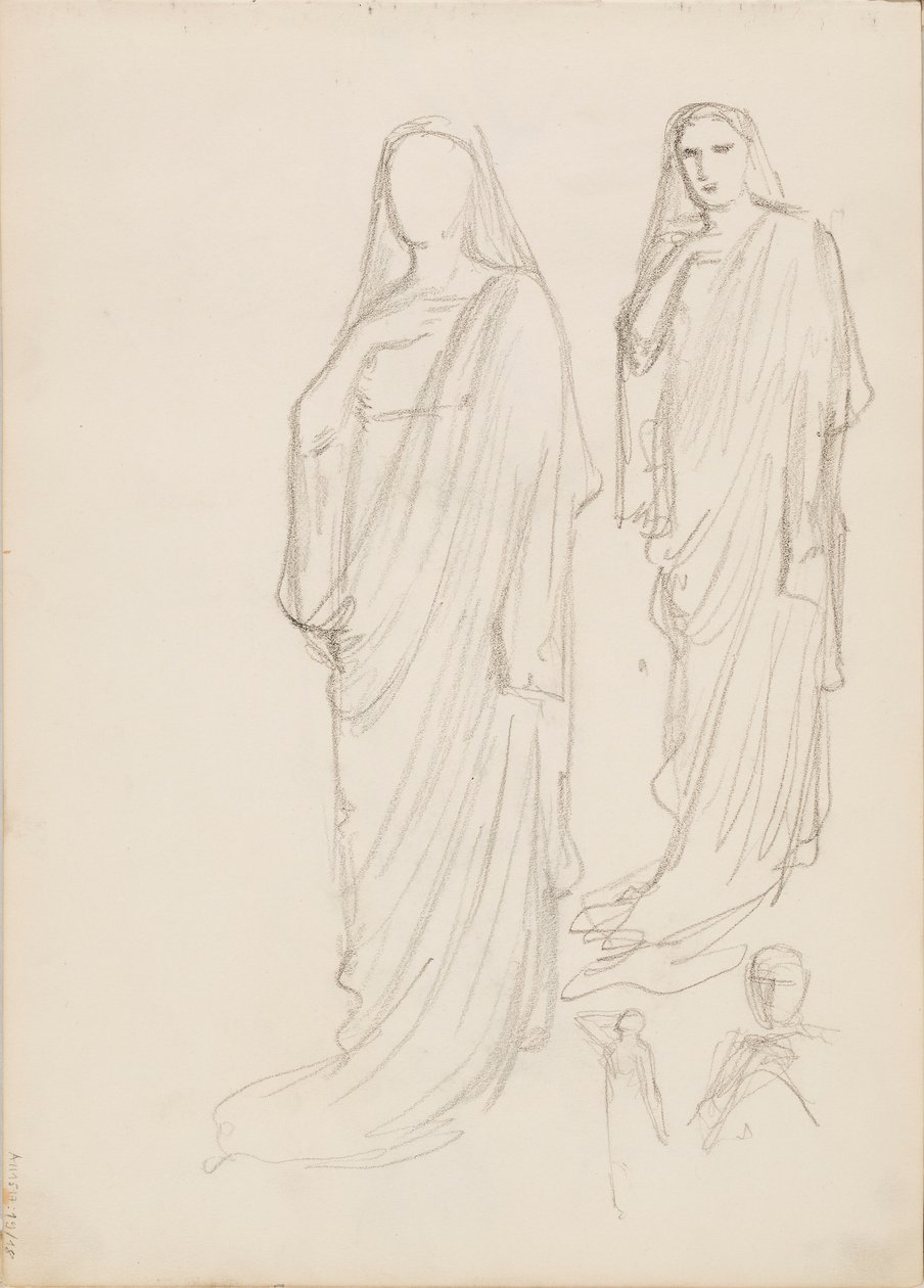 Aino Ackté som Alcestis, skitse af Albert Edelfelt