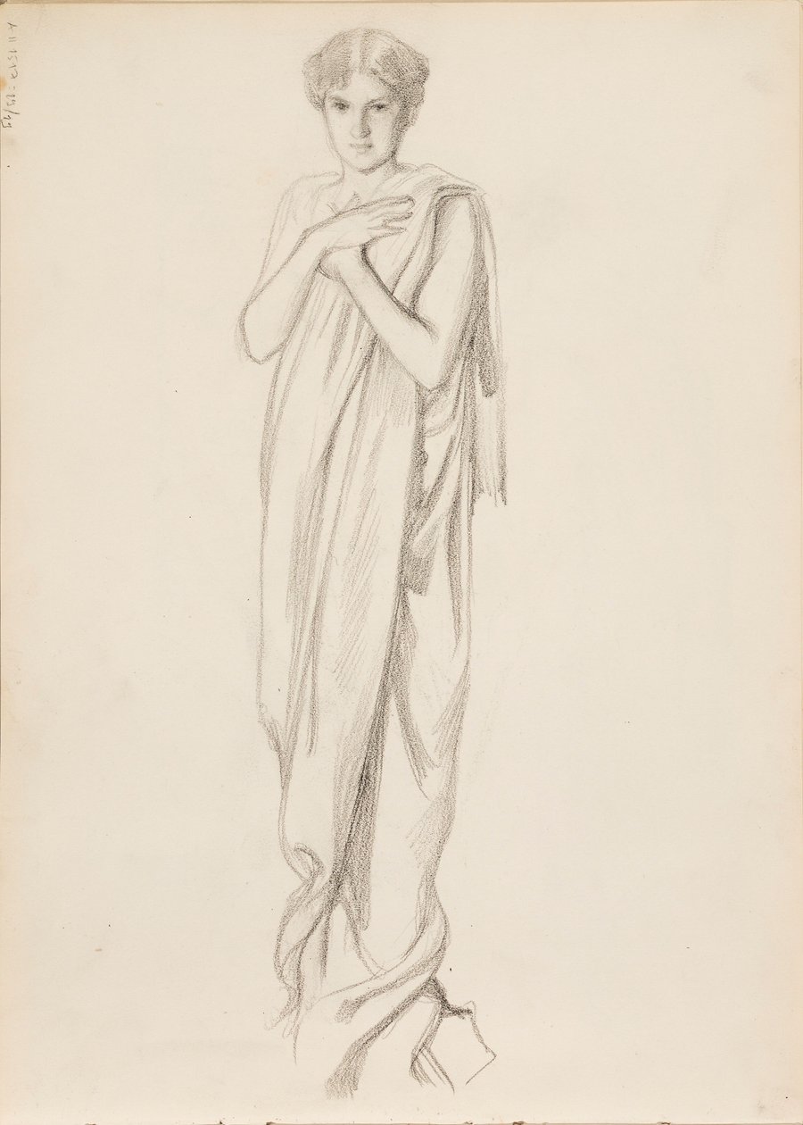 Aino Ackté som Alcestis, skitse af Albert Edelfelt