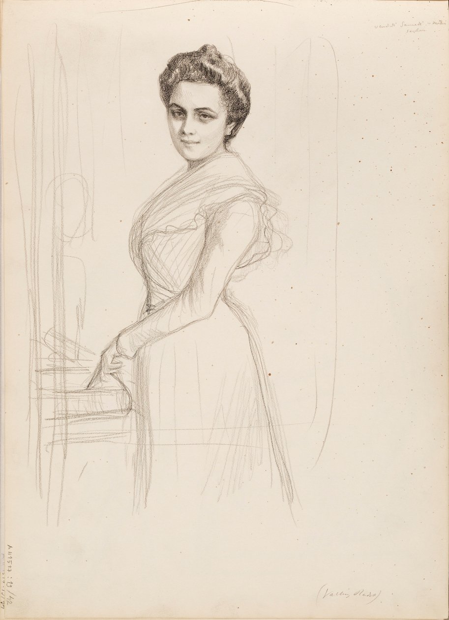 Camille Vallery-Radot, skitse til portræt af Albert Edelfelt