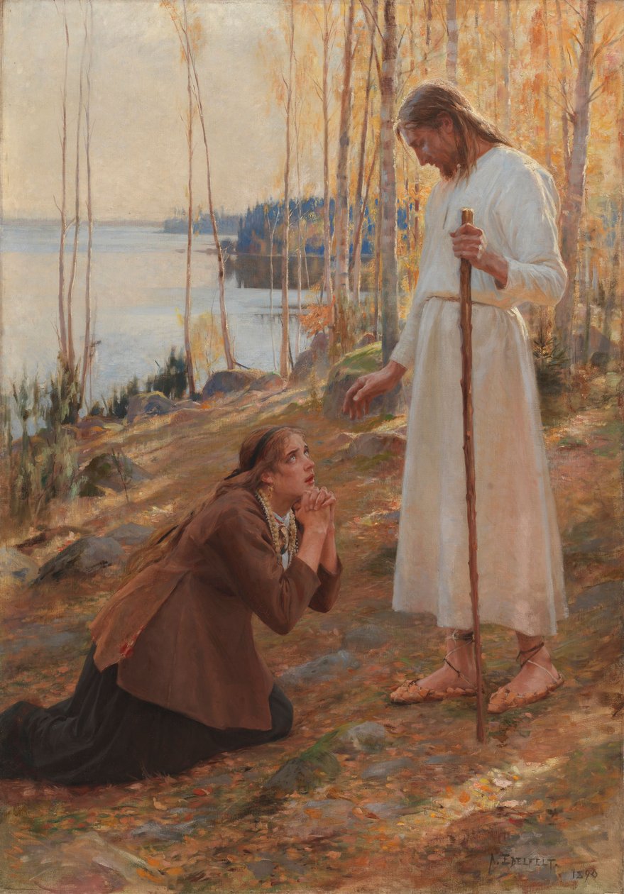 Kristus og Maria Magdalena – en finsk legende af Albert Edelfelt