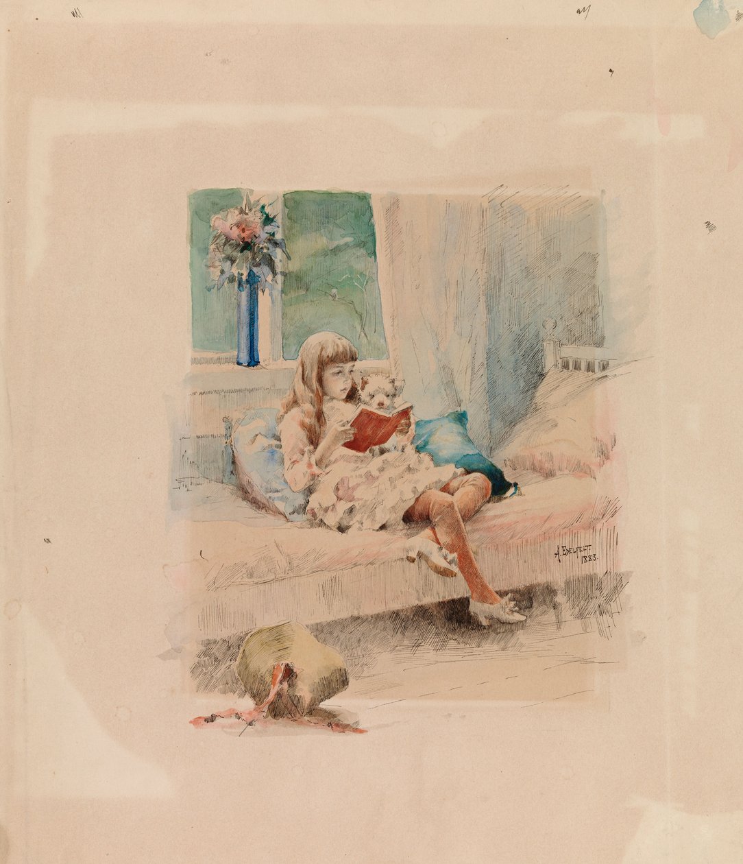 Kære venner III (Berta og Capi) af Albert Edelfelt