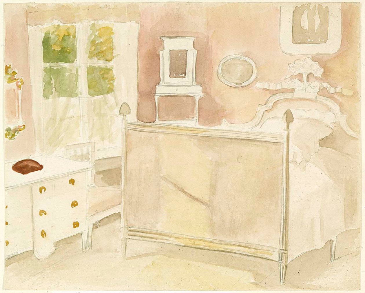 Interiør fra Haikko Villa af Albert Edelfelt