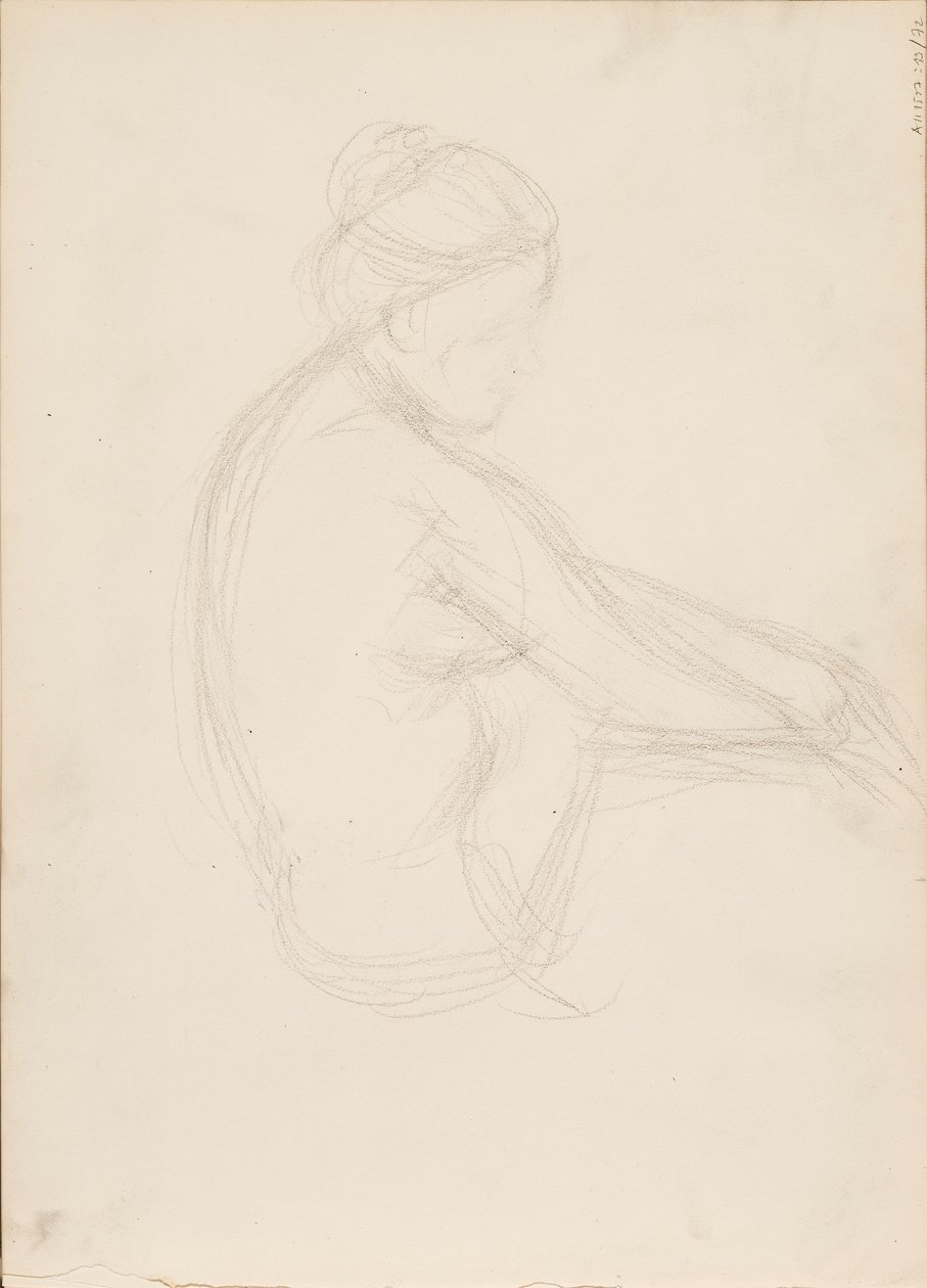 Sidder nøgen af Albert Edelfelt