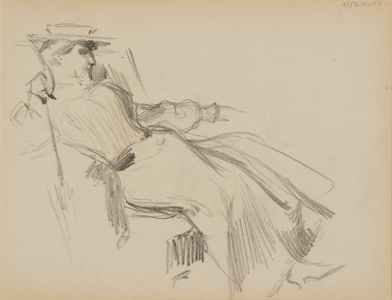 Siddende kvinde af Albert Edelfelt