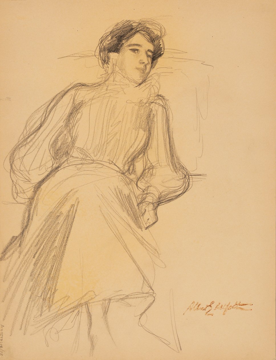 Siddende kvinde af Albert Edelfelt