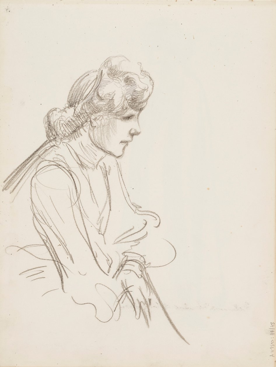 Siddende kvinde af Albert Edelfelt