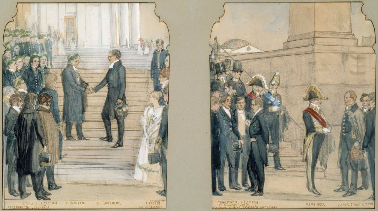 Jubilæumsdimission, tilmelding til konkurrencen af Albert Edelfelt