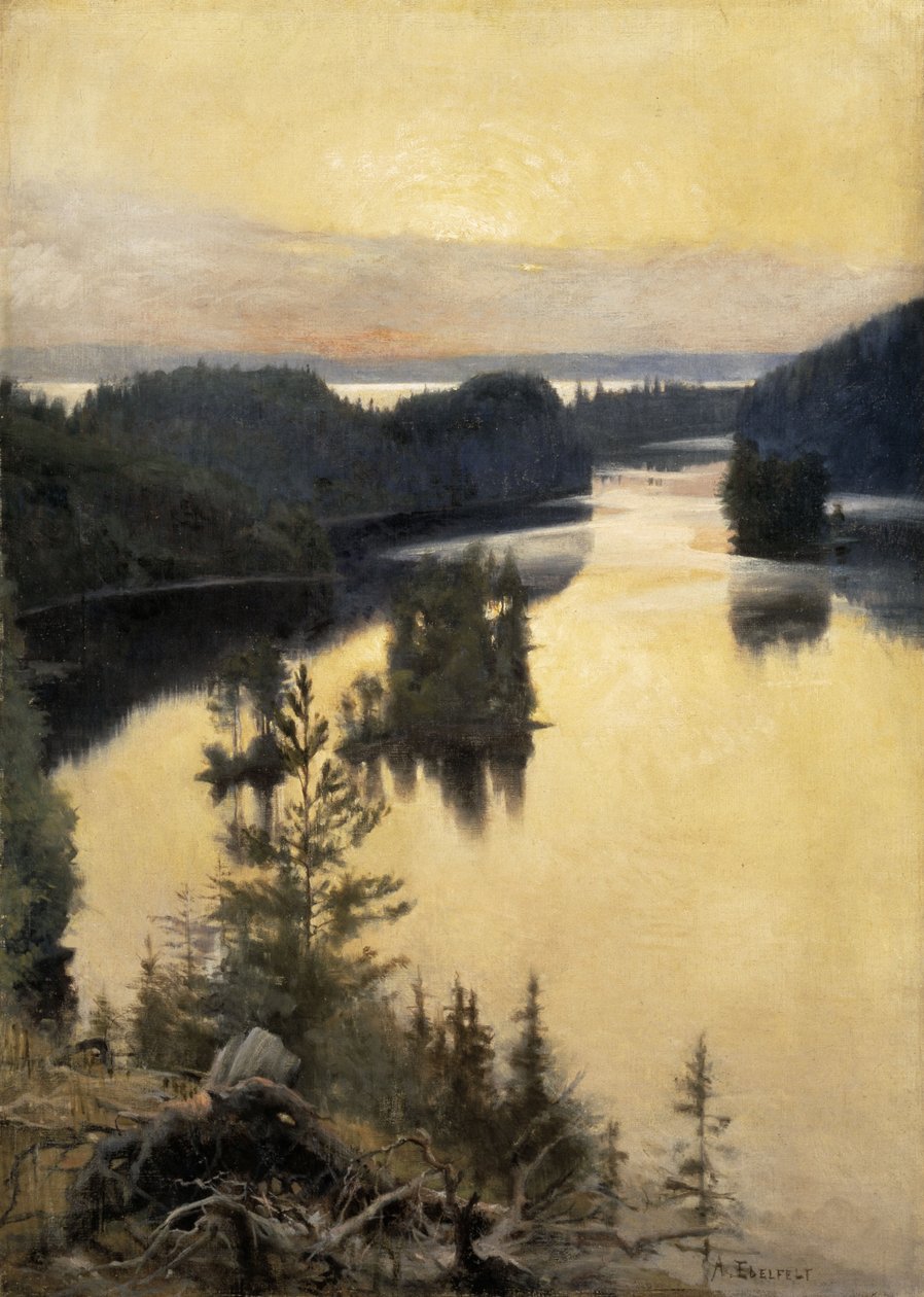 Kaukola Ridge ved solnedgang af Albert Gustaf Aristides Edelfelt